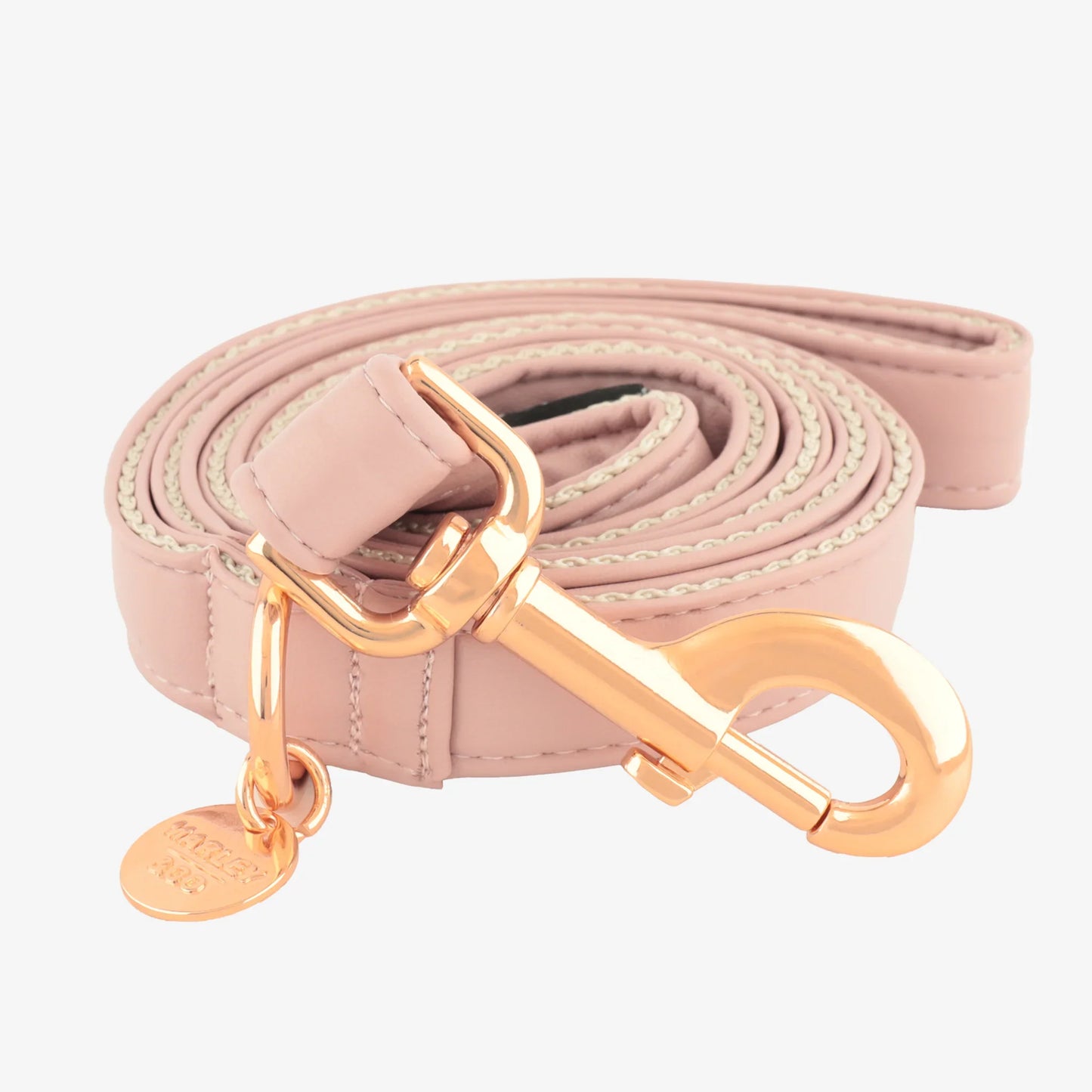 Marley & Co puder roze povodac za pse od meke kože sa luksuznom rose gold kopčom.