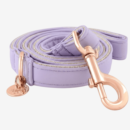 Marley and Co Lilac kožni povodac u modnoj eko koži sa rose gold detaljima 