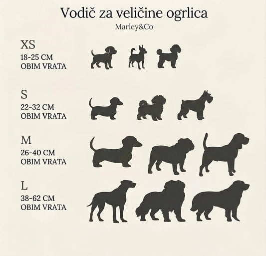 Vodič za veličine ogrlica Marley&co