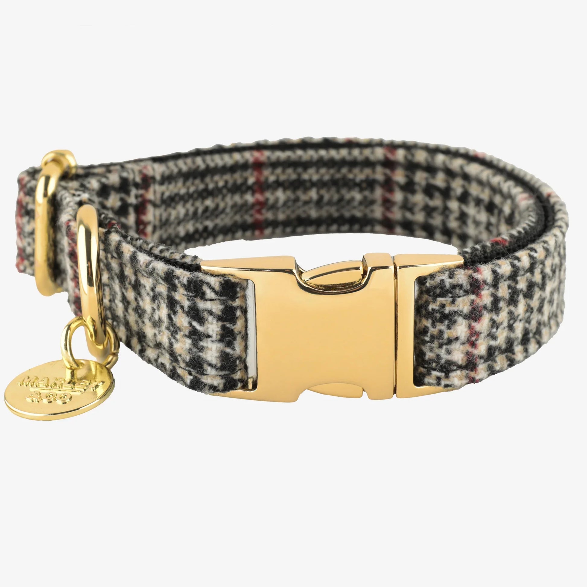 Marley & Co London ogrlica za pse od vunenog kariranog dezena