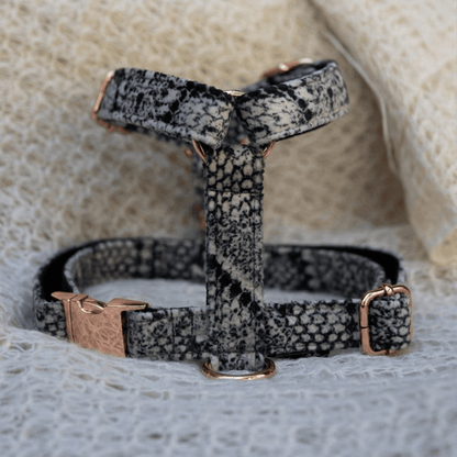 Am za pse Snake u animal zmijskom printu sa rosegold metalnim delovima na mekanoj tkanini